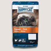 Купить онлайн HAPPY CAT – Хэппи Кэт лакомство для кошек лакомое печенье с курицей и сыром в Зубастик-ДВ (интернет-магазин зоотоваров) с доставкой по Хабаровску и по всей России.