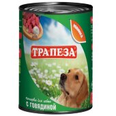 Купить онлайн  Трапеза Влажный корм для собак с говядиной 350 гр. в Зубастик-ДВ (интернет-магазин зоотоваров) с доставкой по Хабаровску и по всей России.