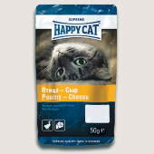 Купить онлайн HAPPY CAT – Хэппи Кэт лакомство для кошек лакомое угощение с птицей и сыром в Зубастик-ДВ (интернет-магазин зоотоваров) с доставкой по Хабаровску и по всей России.