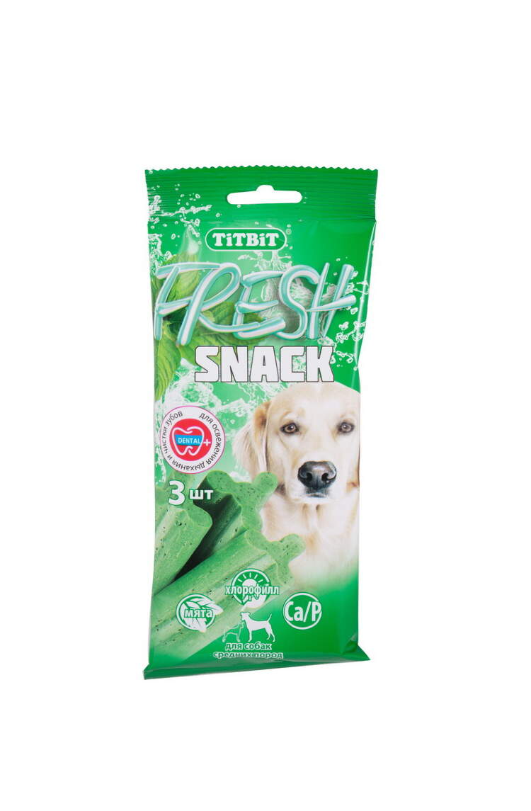 Заказать онлайн TITBIT Снек Fresh Snack для средних собак в интернет-магазине зоотоваров Зубастик-ДВ в Хабаровске и по всей России.