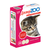 Купить онлайн Доктор ZOO Витамины для котят Здоровый котенок 120 таб. в Зубастик-ДВ (интернет-магазин зоотоваров) с доставкой по Хабаровску и по всей России.