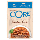 Купить онлайн CORE TENDER CUTS паучи из тунца в виде нарезки в соусе для кошек 85 г. в Зубастик-ДВ (интернет-магазин зоотоваров) с доставкой по Хабаровску и по всей России.