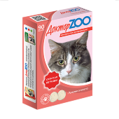 Купить онлайн Доктор ZOO Витамины для кошек Ветчина 90 таб. в Зубастик-ДВ (интернет-магазин зоотоваров) с доставкой по Хабаровску и по всей России.