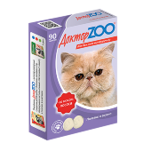 Купить онлайн Доктор ZOO Витамины для кошек Лосось 90 таб. в Зубастик-ДВ (интернет-магазин зоотоваров) с доставкой по Хабаровску и по всей России.