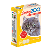 Купить онлайн Доктор ZOO Витамины для кошек Сыр 90 таб. в Зубастик-ДВ (интернет-магазин зоотоваров) с доставкой по Хабаровску и по всей России.
