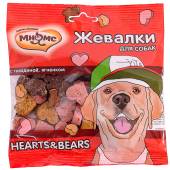 Купить онлайн Мнямс лакомство для собак "Жевалки HEARTS&BEARS" с говядиной и ягненком 150 г.  в Зубастик-ДВ (интернет-магазин зоотоваров) с доставкой по Хабаровску и по всей России.