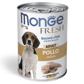 Купить онлайн Monge Dog Fresh Chunks in Loaf консервы для собак мясной рулет курица 400 г в Зубастик-ДВ (интернет-магазин зоотоваров) с доставкой по Хабаровску и по всей России.