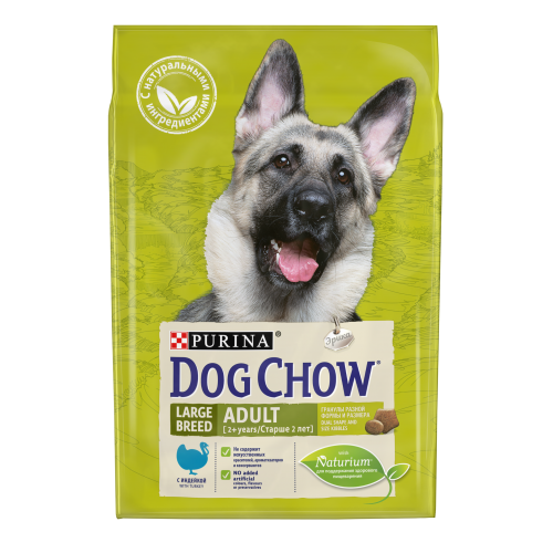 Заказать онлайн DOG CHOW ADULT LARGE BREED — Дог Чау для взрослых собак крупных пород Индейка в интернет-магазине зоотоваров Зубастик-ДВ в Хабаровске и по всей России.