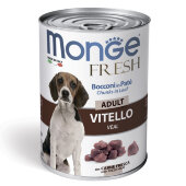 Купить онлайн Monge Dog Fresh Chunks in Loaf консервы для собак мясной рулет телятина 400 г в Зубастик-ДВ (интернет-магазин зоотоваров) с доставкой по Хабаровску и по всей России.