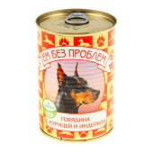 Купить онлайн ЕМ БЕЗ ПРОБЛЕМ влажный корм для собак Говядина с курицей и индейкой - 410гр в Зубастик-ДВ (интернет-магазин зоотоваров) с доставкой по Хабаровску и по всей России.