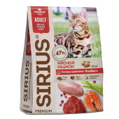 Купить онлайн Sirius корм для кошек Мясной рацион в Зубастик-ДВ (интернет-магазин зоотоваров) с доставкой по Хабаровску и по всей России.
