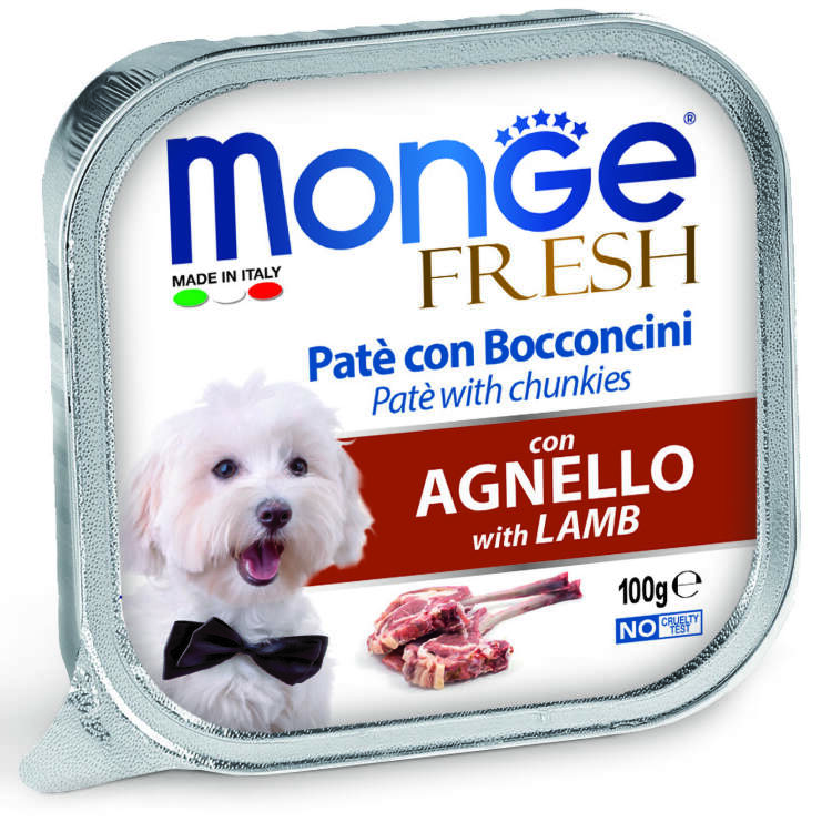 Заказать онлайн MONGE DOG FRESH консервы для собак Ягнёнок 100гр в интернет-магазине зоотоваров Зубастик-ДВ в Хабаровске и по всей России.