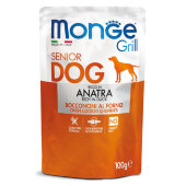 Купить онлайн Monge Dog Grill SENIOR Pouch паучи для пожилых собак утка 100г в Зубастик-ДВ (интернет-магазин зоотоваров) с доставкой по Хабаровску и по всей России.