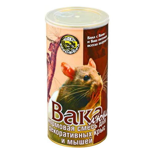 Заказать онлайн ВАКА ЛЮКС Кормовая смесь для декоративных крыс и мышей - 800гр в интернет-магазине зоотоваров Зубастик-ДВ в Хабаровске и по всей России.