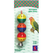 Купить онлайн Дарэлл шарики с колокольчиком для птиц 16*4 см в Зубастик-ДВ (интернет-магазин зоотоваров) с доставкой по Хабаровску и по всей России.