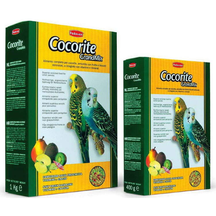 Заказать онлайн PADOVAN GRANDMIX COCORITE - Падован Полнорационный корм для волнистых попугаев в интернет-магазине зоотоваров Зубастик-ДВ в Хабаровске и по всей России.