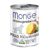 Купить онлайн Monge Dog Monoproteico Fruits консервы для собак паштет из курицы с рисом и ананасами 400 г в Зубастик-ДВ (интернет-магазин зоотоваров) с доставкой по Хабаровску и по всей России.