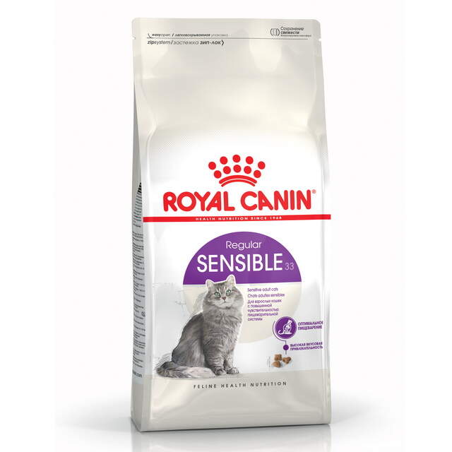 Заказать онлайн  ROYAL CANIN SENSIBLE - Роял Канин для взрослых кошек с чувствительной пищеварительной системой в интернет-магазине зоотоваров Зубастик-ДВ в Хабаровске и по всей России.