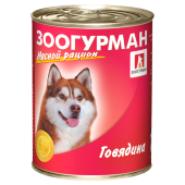Купить онлайн Зоогурман Мясной рацион с говядиной для собак 350 г. в Зубастик-ДВ (интернет-магазин зоотоваров) с доставкой по Хабаровску и по всей России.
