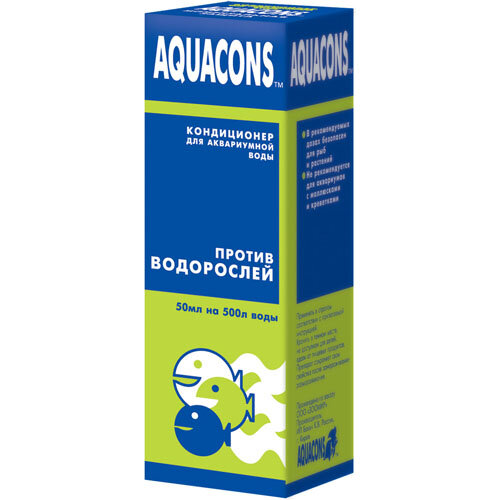 Заказать онлайн Aquacons Против водорослей Кондиционер для воды 50 мл в интернет-магазине зоотоваров Зубастик-ДВ в Хабаровске и по всей России.