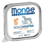 Купить онлайн Monge Dog Monoprotein Solo консервы для собак паштет из утки в Зубастик-ДВ (интернет-магазин зоотоваров) с доставкой по Хабаровску и по всей России.