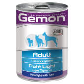 Купить онлайн GEMON DOG LIGHT Консервы для собак Облегчённый паштет Тунец - 400гр в Зубастик-ДВ (интернет-магазин зоотоваров) с доставкой по Хабаровску и по всей России.