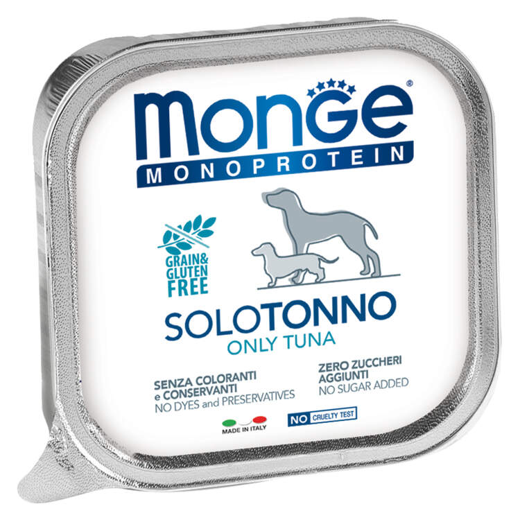 Заказать онлайн Monge Dog Monoprotein Solo консервы для собак паштет из тунца в интернет-магазине зоотоваров Зубастик-ДВ в Хабаровске и по всей России.