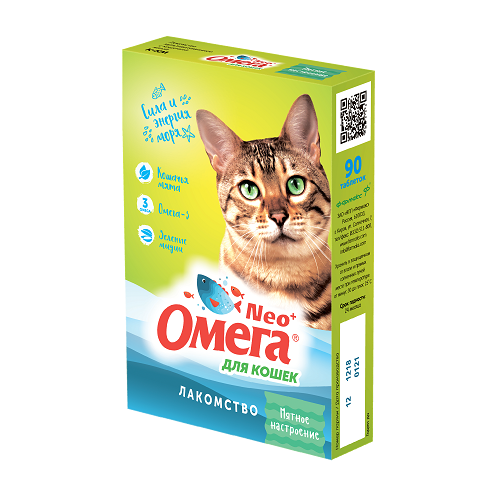 Заказать онлайн Омега Neo+ для кошек Мятное настроение Кошачья мята Омега-3 90 таб.  в интернет-магазине зоотоваров Зубастик-ДВ в Хабаровске и по всей России.