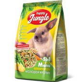 Купить онлайн Happy Jungle Корм для декоративных молодых кроликов 400 гр в Зубастик-ДВ (интернет-магазин зоотоваров) с доставкой по Хабаровску и по всей России.