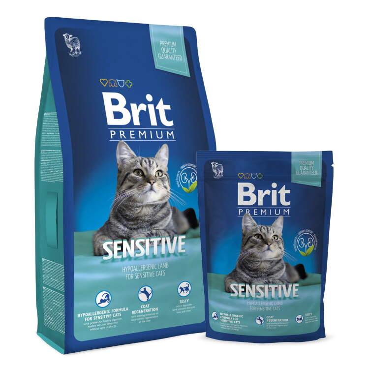 Заказать онлайн BRIT PREMIUM CAT SENSITIVE - Брит для кошек с чувствительным пищеварением c Ягненком в интернет-магазине зоотоваров Зубастик-ДВ в Хабаровске и по всей России.