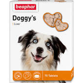 Купить онлайн BEAPHAR DOGGY`s LIVER - Кормовая добавка со вкусом печени для собак 75 шт в Зубастик-ДВ (интернет-магазин зоотоваров) с доставкой по Хабаровску и по всей России.
