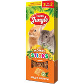 Купить онлайн Happy Jungle Палочки для кроликов, шиншилл и морских свинок с мёдом и фруктами 90 гр в Зубастик-ДВ (интернет-магазин зоотоваров) с доставкой по Хабаровску и по всей России.
