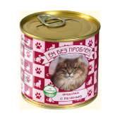 Купить онлайн ЕМ БЕЗ ПРОБЛЕМ - влажный корм для кошек Индейка с печенью - 250гр в Зубастик-ДВ (интернет-магазин зоотоваров) с доставкой по Хабаровску и по всей России.