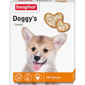 Купить онлайн BEAPHAR DOGGY`s Junior - Кормовая добавка для щенков 150 шт в Зубастик-ДВ (интернет-магазин зоотоваров) с доставкой по Хабаровску и по всей России.