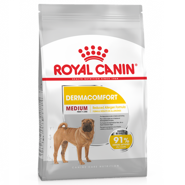Заказать онлайн ROYAL CANIN MEDIUM DERMACOMFORT для взрослых собак средних пород при аллергии в интернет-магазине зоотоваров Зубастик-ДВ в Хабаровске и по всей России.
