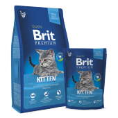 Купить онлайн BRIT PREMIUM CAT KITTEN - Брит для котят с Курицей в лососевом соусе в Зубастик-ДВ (интернет-магазин зоотоваров) с доставкой по Хабаровску и по всей России.