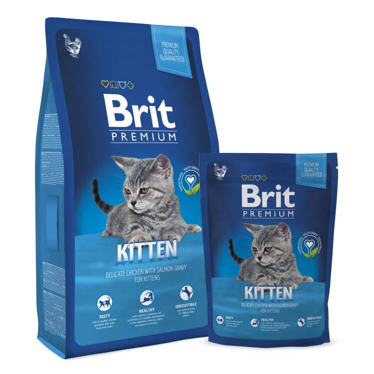 Заказать онлайн BRIT PREMIUM CAT KITTEN - Брит для котят с Курицей в лососевом соусе в интернет-магазине зоотоваров Зубастик-ДВ в Хабаровске и по всей России.
