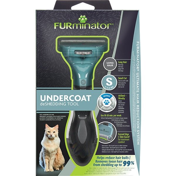 Заказать онлайн FURminator S Фурминатор для маленьких кошек c длинной шерстью в интернет-магазине зоотоваров Зубастик-ДВ в Хабаровске и по всей России.