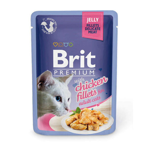 Заказать онлайн Brit Premium Кусочки из куриного филе в желе в интернет-магазине зоотоваров Зубастик-ДВ в Хабаровске и по всей России.