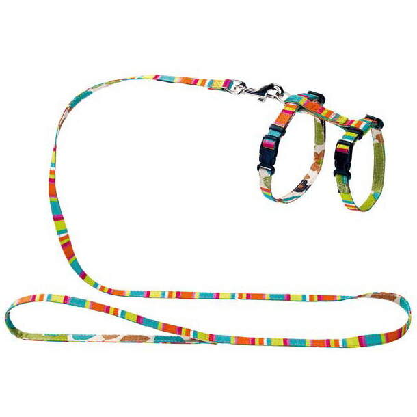 Заказать онлайн HUNTER SMART шлейка для кошек и собак Stripes нейлон разноцветная в интернет-магазине зоотоваров Зубастик-ДВ в Хабаровске и по всей России.