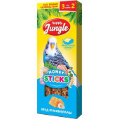 Купить онлайн Happy Jungle Палочки для птиц в период линьки с мёдом и минералами 90 гр в Зубастик-ДВ (интернет-магазин зоотоваров) с доставкой по Хабаровску и по всей России.