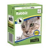 Купить онлайн BOZITA FELINE IN JELLY RABBIT — Бозита для котят и взрослых кошек кусочки в желе Кролик - 370гр в Зубастик-ДВ (интернет-магазин зоотоваров) с доставкой по Хабаровску и по всей России.