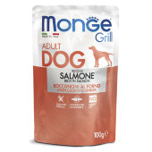 Купить онлайн Monge Dog Grill Pouch паучи для собак лосось 100г в Зубастик-ДВ (интернет-магазин зоотоваров) с доставкой по Хабаровску и по всей России.