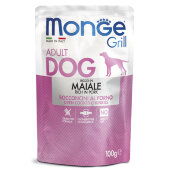 Купить онлайн Monge Dog Grill Pouch паучи для собак свинина 100г в Зубастик-ДВ (интернет-магазин зоотоваров) с доставкой по Хабаровску и по всей России.