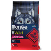 Купить онлайн Monge Dog BWild LOW GRAIN низкозерновой корм из мяса оленя для взрослых собак всех пород  в Зубастик-ДВ (интернет-магазин зоотоваров) с доставкой по Хабаровску и по всей России.