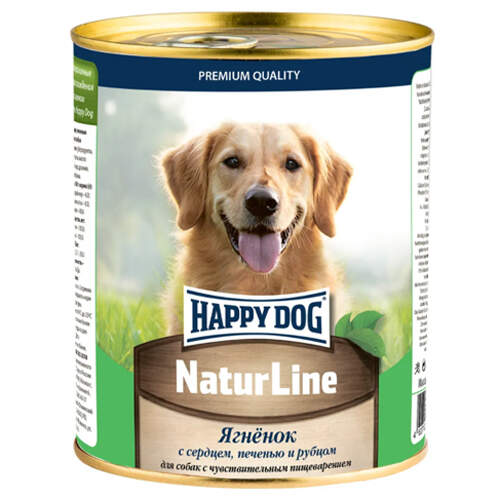 Заказать онлайн Happy Dog NaturLine Кусочки с ягненком, сердцем, печенью и рубцом для собак 970 гр в интернет-магазине зоотоваров Зубастик-ДВ в Хабаровске и по всей России.