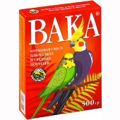 Купить онлайн Вака Корм для мелких и средних попугаев 500 г. в Зубастик-ДВ (интернет-магазин зоотоваров) с доставкой по Хабаровску и по всей России.