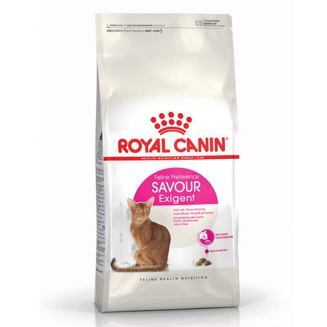Заказать онлайн ROYAL CANIN EXIGENT SAVOIR SENSATION - Роял Канин для взрослых кошек, привередливых к вкусу продукта в интернет-магазине зоотоваров Зубастик-ДВ в Хабаровске и по всей России.