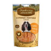 Купить онлайн ДЕРЕВЕНСКИЕ ЛАКОМСТВА для собак Куриные ломтики сушеные - 90гр в Зубастик-ДВ (интернет-магазин зоотоваров) с доставкой по Хабаровску и по всей России.