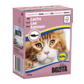 Купить онлайн BOZITA FELINE IN SAUCE SALMON — Бозита для котят и взрослых кошек кусочки в соусе Лосось - 370гр в Зубастик-ДВ (интернет-магазин зоотоваров) с доставкой по Хабаровску и по всей России.